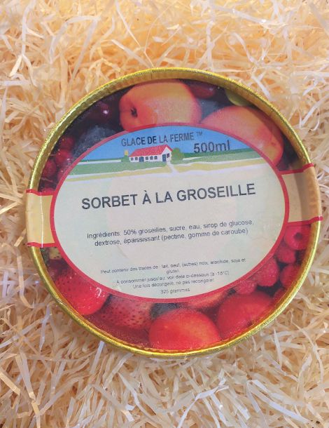 Sorbet à la groseille de la Ferme Bidard 500ml